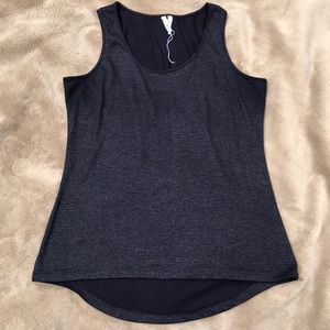Dark gray/black tank with silver streaks